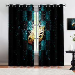 Philadelphia Eagles Blackout Curtains Drapes For Window Treatment Set