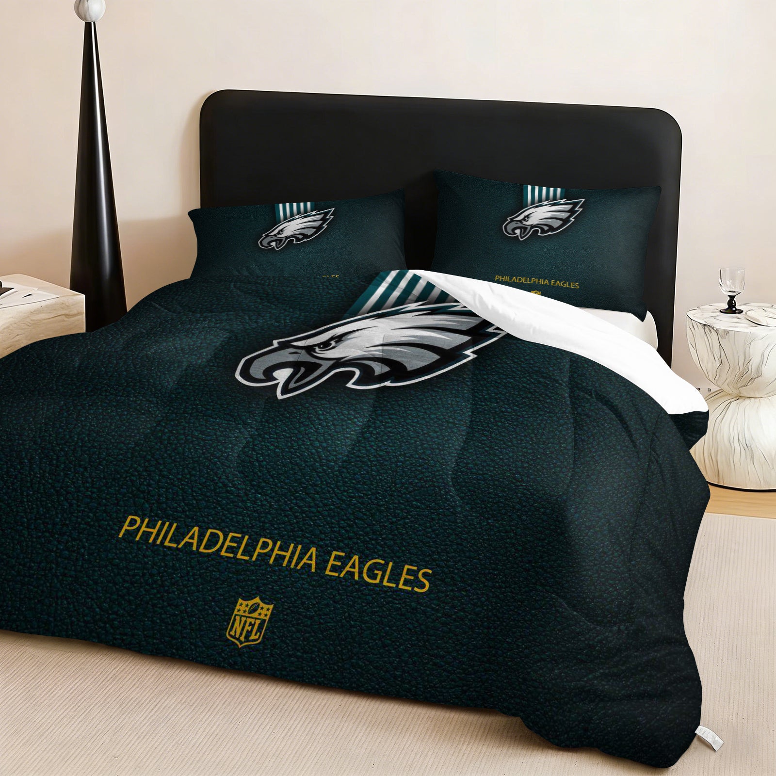 Philadelphia Eagles Comforter Pillowcase Sets Blanket All Season Reversible Quilted Duvet
