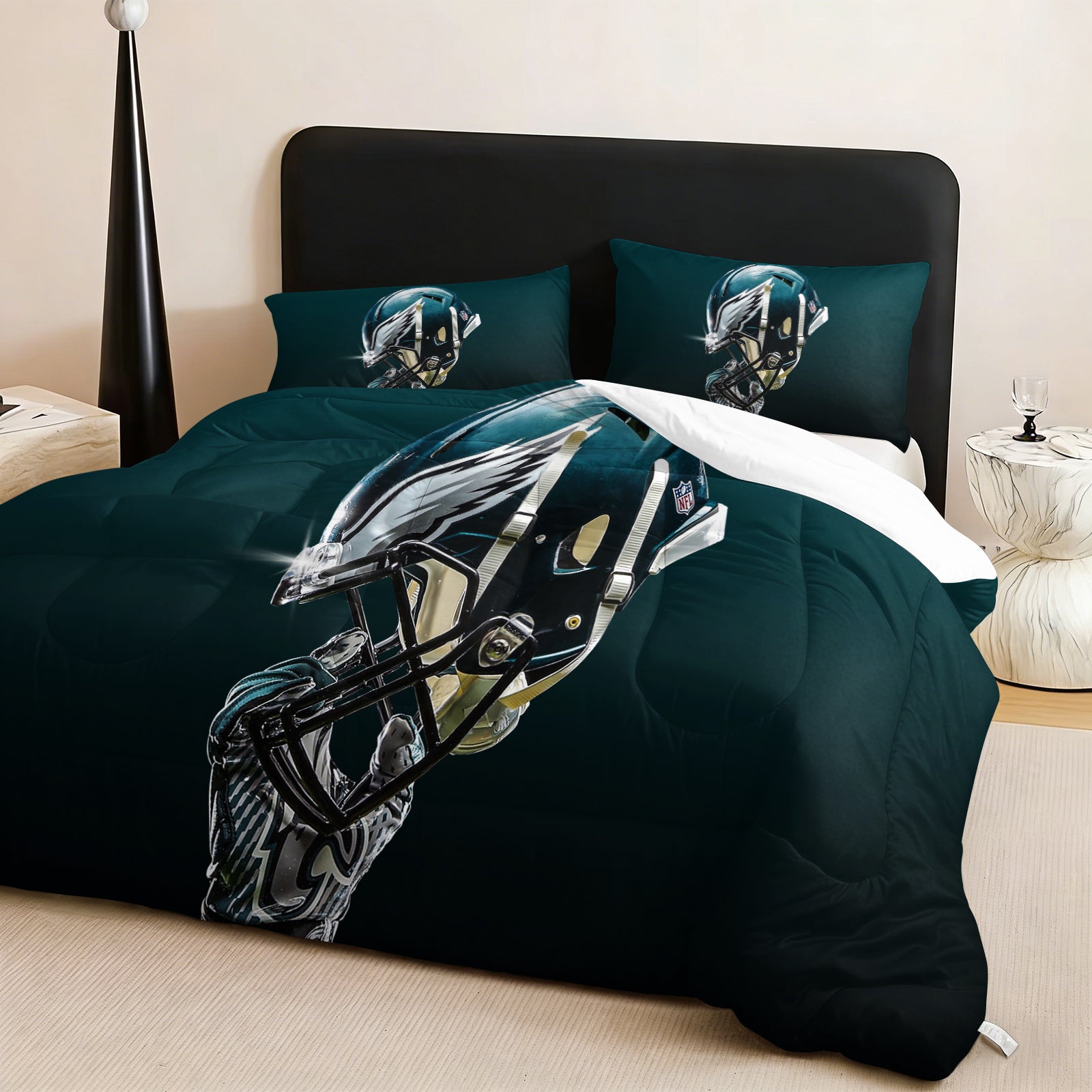 Philadelphia Eagles Comforter Pillowcase Sets Blanket All Season Reversible Quilted Duvet
