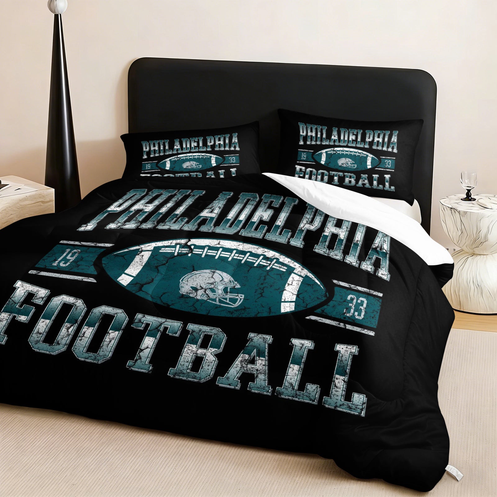 Philadelphia Eagles Comforter Pillowcase Sets Blanket All Season Reversible Quilted Duvet