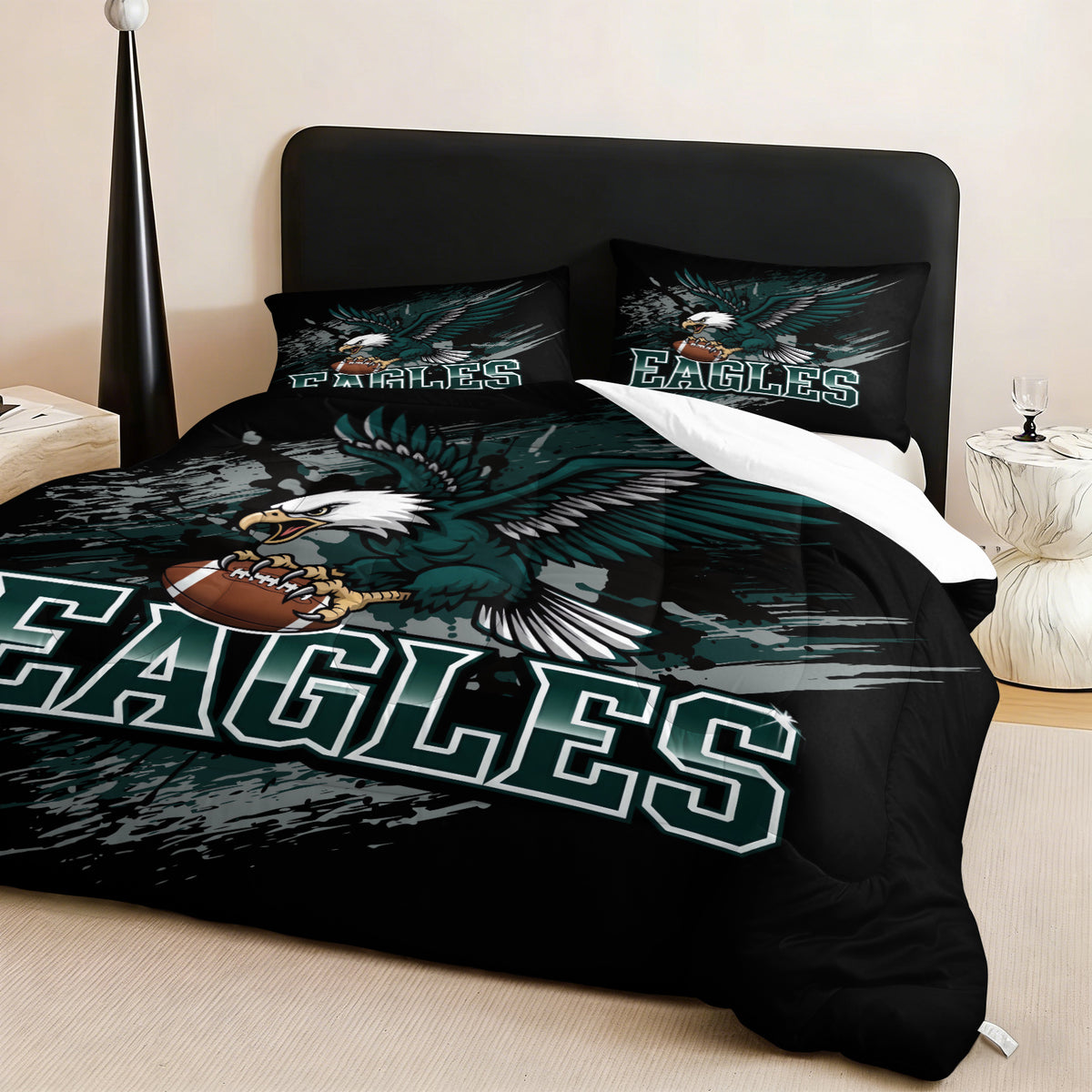 Philadelphia Eagles Comforter Pillowcase Sets Blanket All Season Reversible Quilted Duvet