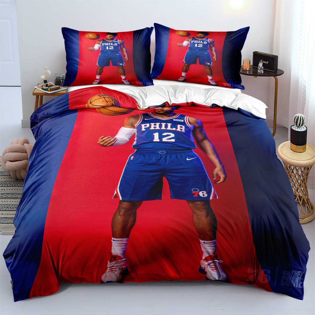 Philadelphia Basketball 76ers Bedding Set Quilt Cover Without Filler