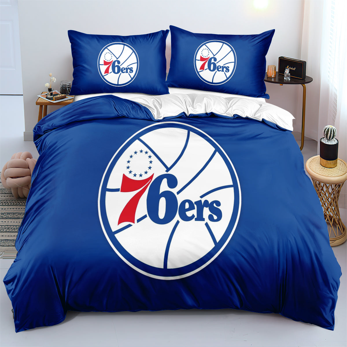 Philadelphia Basketball 76ers Bedding Set Quilt Cover Without Filler