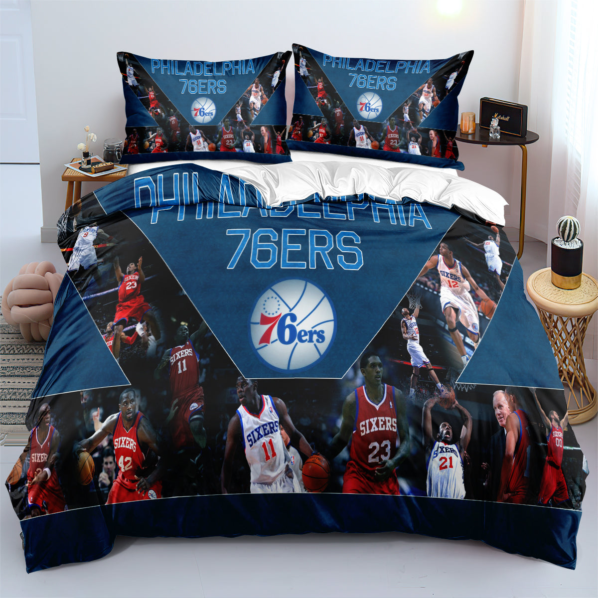 Philadelphia Basketball 76ers Bedding Set Quilt Cover Without Filler