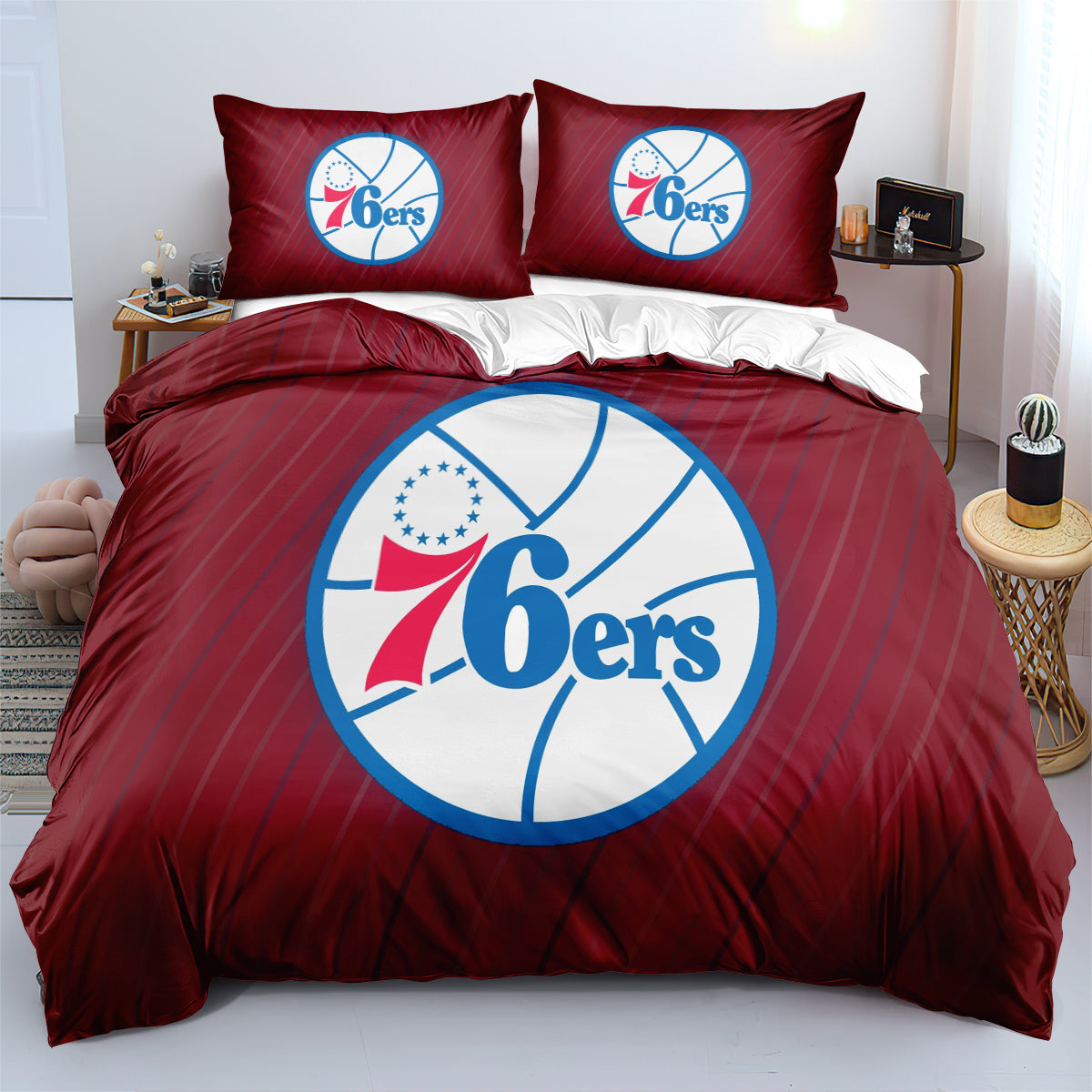 Philadelphia Basketball 76ers Bedding Set Quilt Cover Without Filler