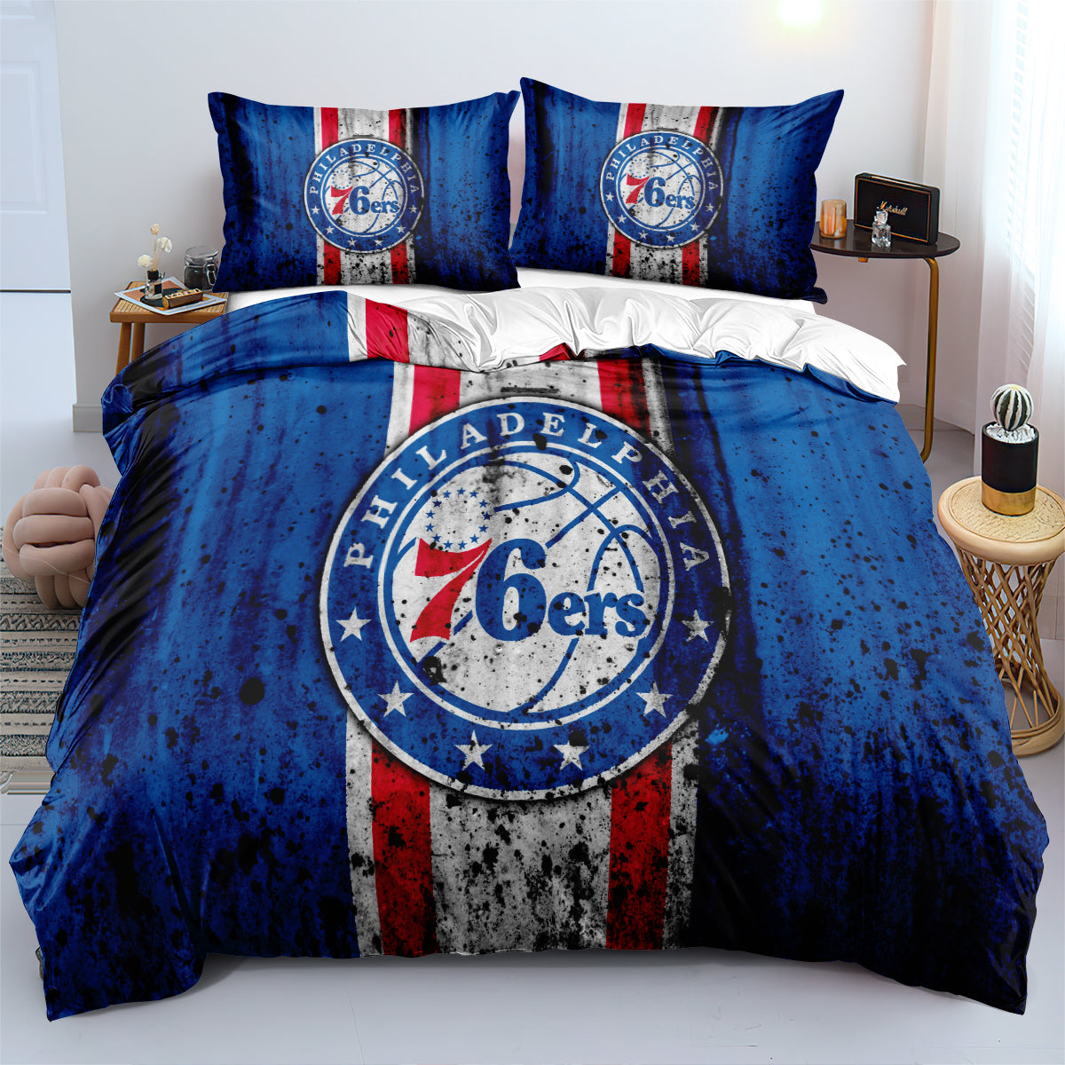 Philadelphia Basketball 76ers Bedding Set Quilt Cover Without Filler