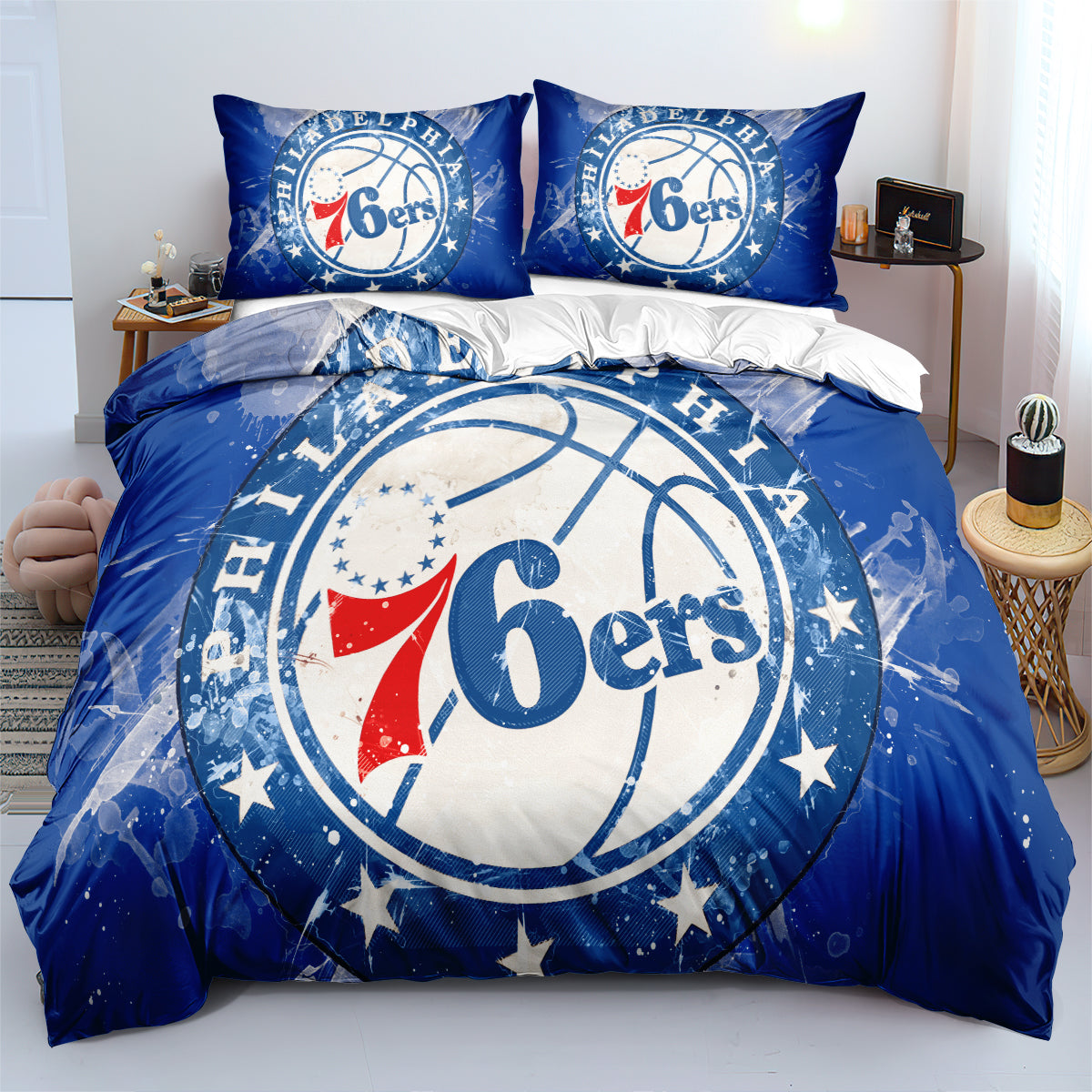 Philadelphia Basketball 76ers Bedding Set Quilt Cover Without Filler