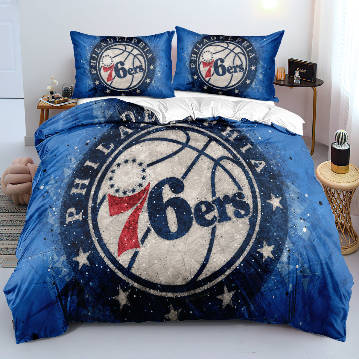 Philadelphia Basketball 76ers Bedding Set Quilt Cover Without Filler