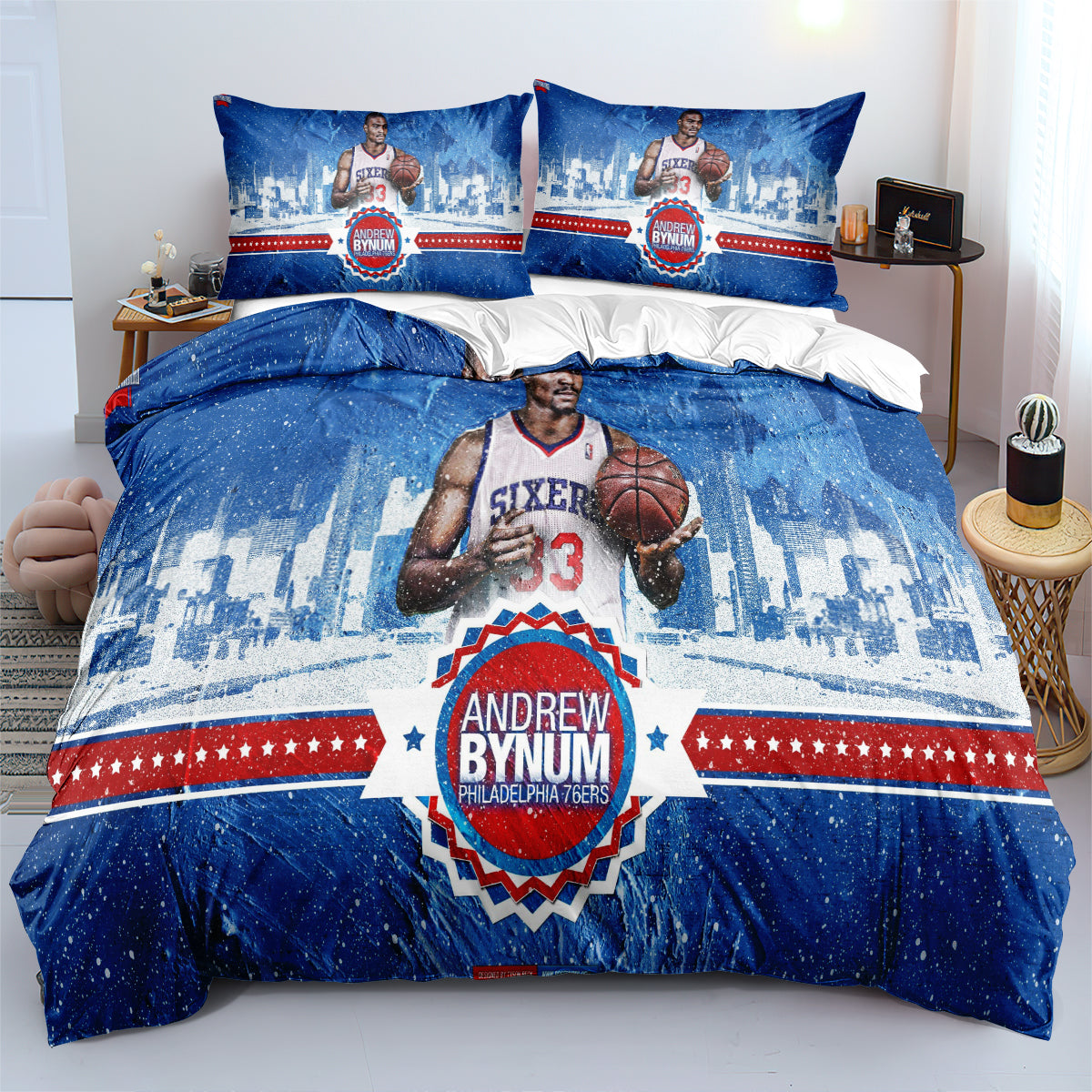 Philadelphia Basketball 76ers Bedding Set Quilt Cover Without Filler