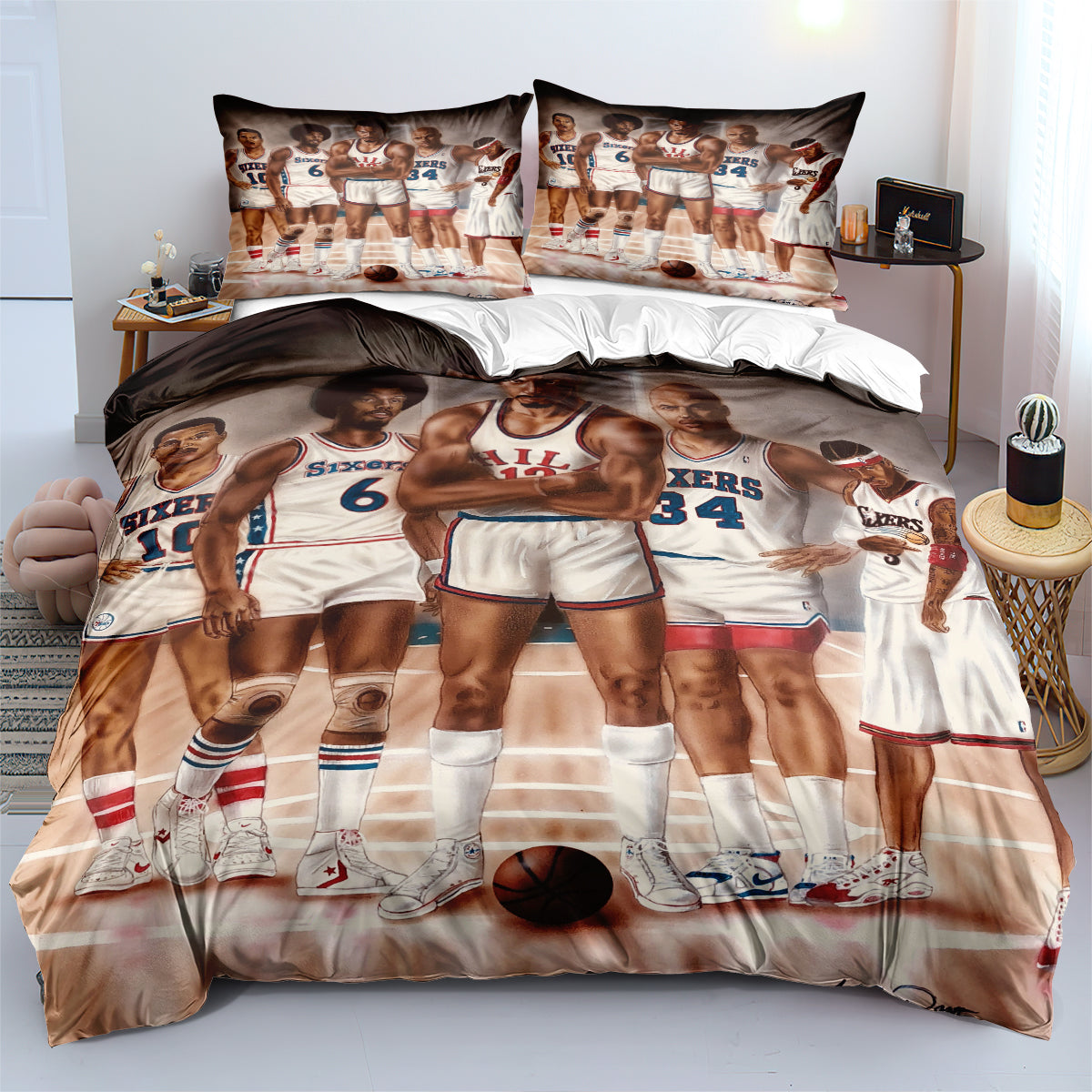 Philadelphia Basketball 76ers Bedding Set Quilt Cover Without Filler