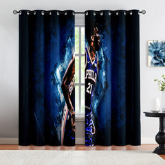 Philadelphia Basketball 76ers Blackout Curtains Drapes For Window Treatment Set