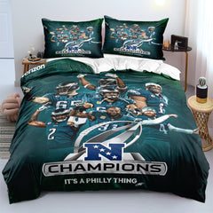 Philadelphia Eagles Football League Duvet Cover Quilt Cover Pillowcase Bedding Set Bedroom Decor