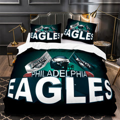 Philadelphia Eagles Football Duvet Cover Quilt Case Pillowcase Bedding Set Without Filler