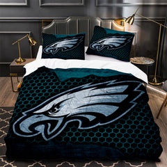 Philadelphia Eagles Football Duvet Cover Quilt Case Pillowcase Bedding Set Without Filler