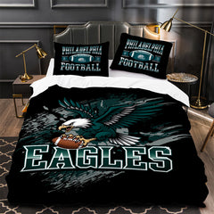 Philadelphia Eagles Football Duvet Cover Quilt Case Pillowcase Bedding Set Without Filler