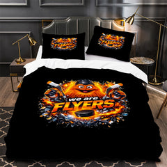 Philadelphia Flyers Hockey Duvet Cover Quilt Case Pillowcase Bedding Set Without Filler