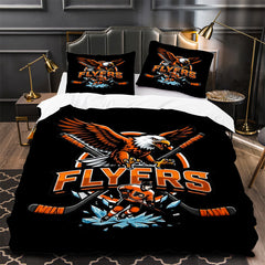 Philadelphia Flyers Hockey Duvet Cover Quilt Case Pillowcase Bedding Set Without Filler