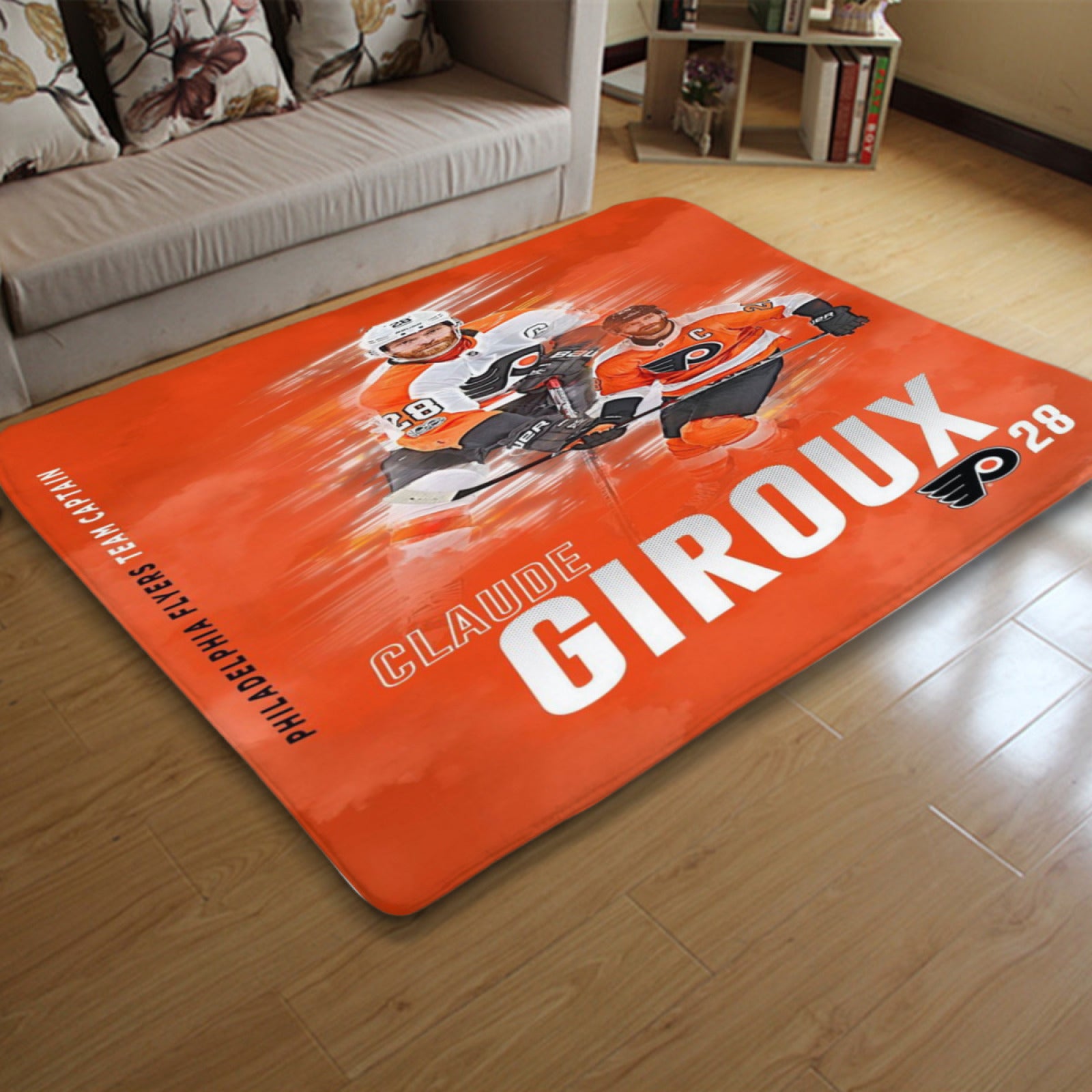 Philadelphia Flyers Hockey League Carpet Living Room Bedroom Mats Kitchen Bathroom Rugs