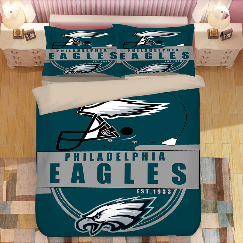 Philadelphia Football Eagles Duvet Cover Quilt Cover Pillowcase Bedding Set