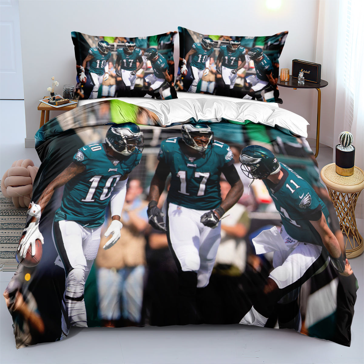 Philadelphia Football Eagles Duvet Cover Quilt Cover Pillowcase Bedding Set