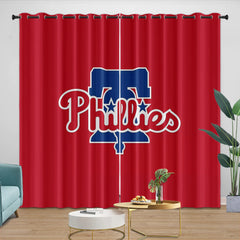 Philadelphia Phillies Blackout Curtain for Living Room Bedroom Window Treatment