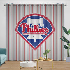 Philadelphia Phillies Blackout Curtain for Living Room Bedroom Window Treatment