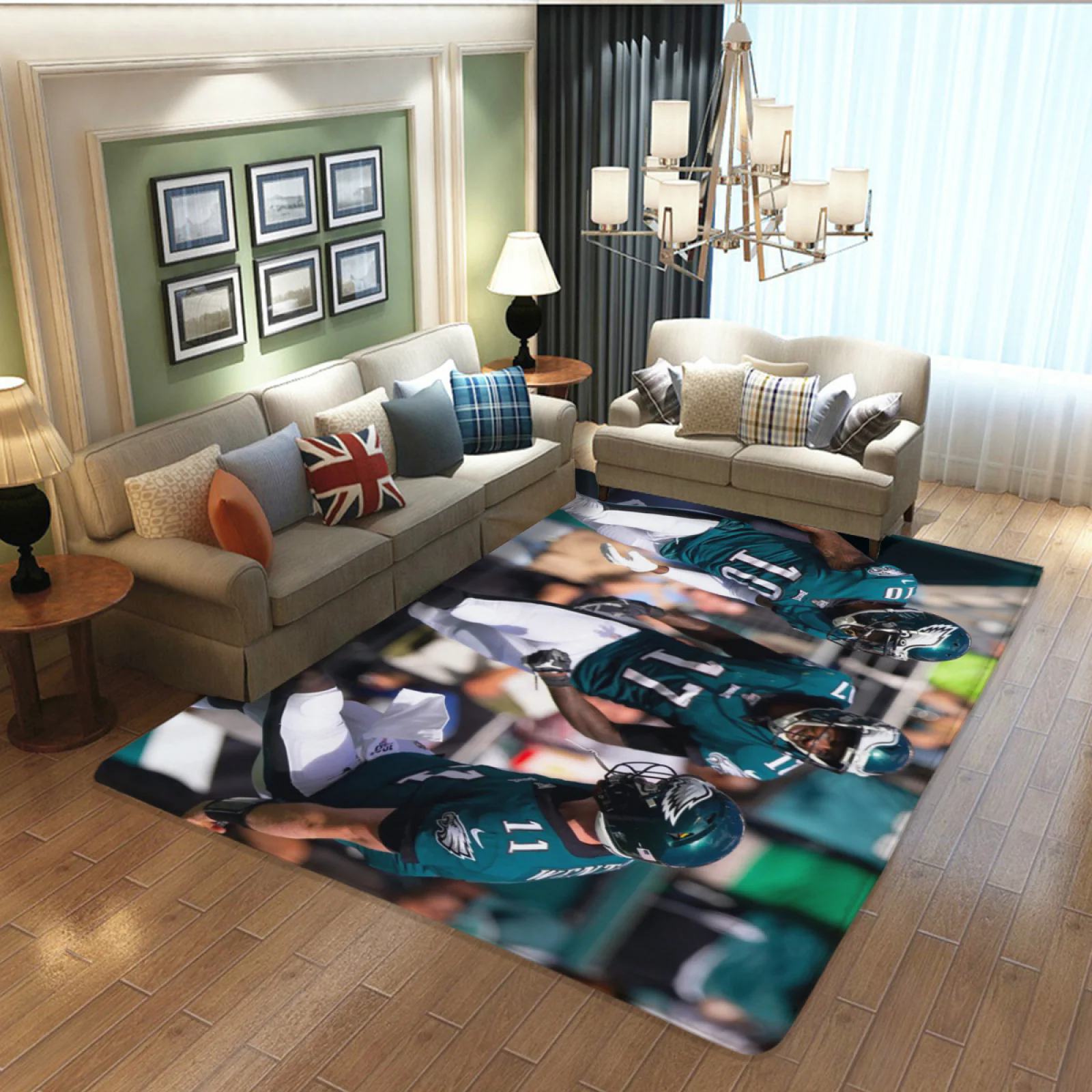 Philadelphia Eagles Football Team Carpet Living Room Bedroom Mats Kitchen Bathroom Rugs