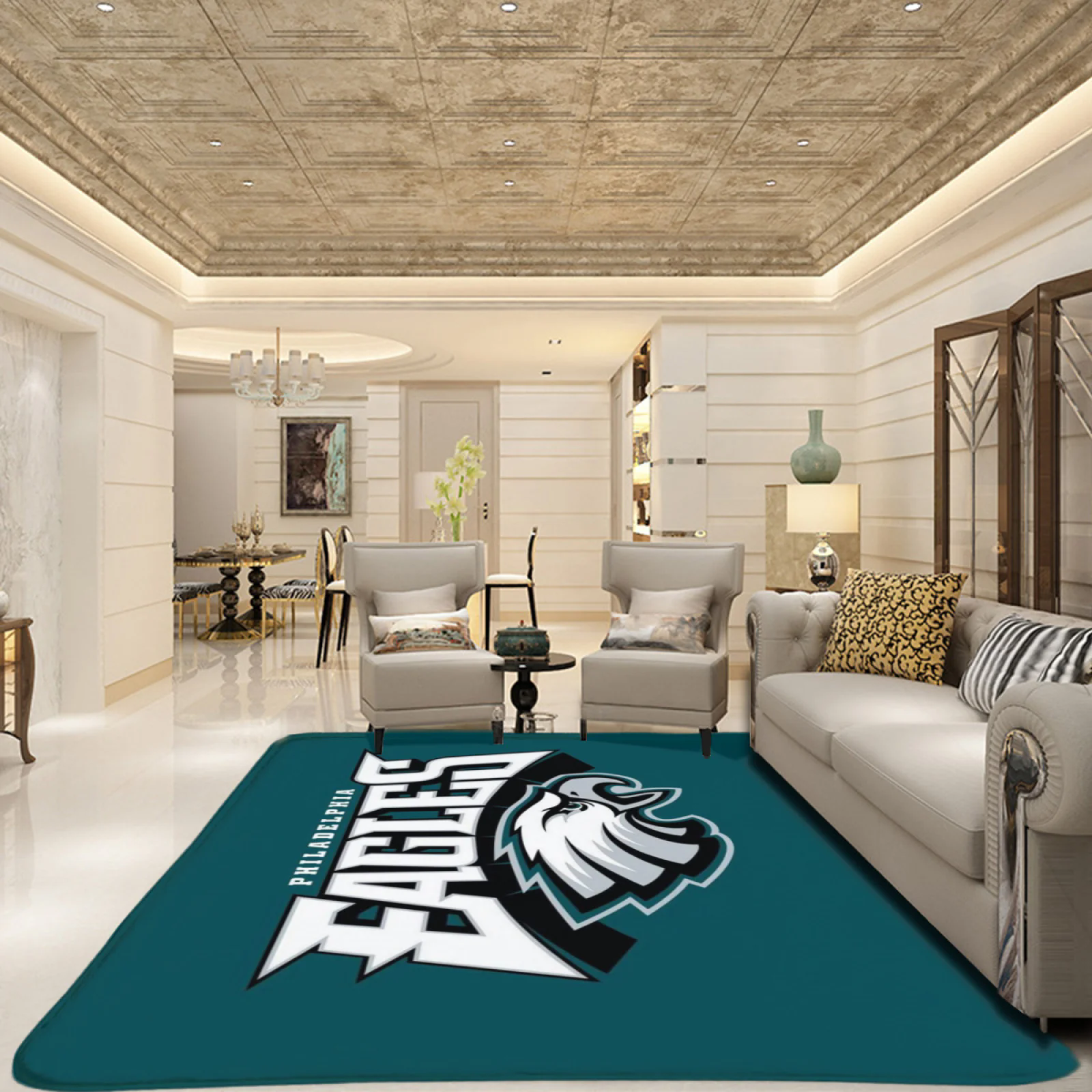 Philadelphia Eagles Football Team Carpet Living Room Bedroom Mats Kitchen Bathroom Rugs