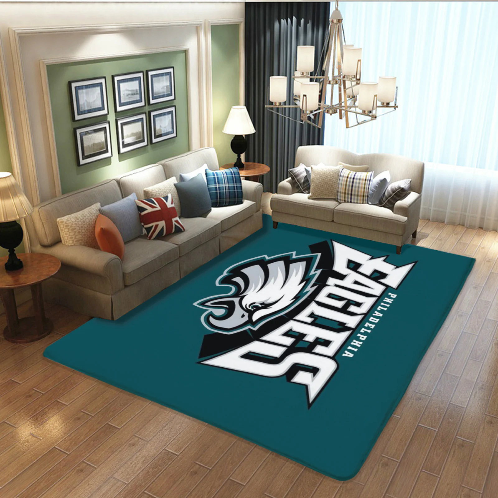 Philadelphia Eagles Football Team Carpet Living Room Bedroom Mats Kitchen Bathroom Rugs