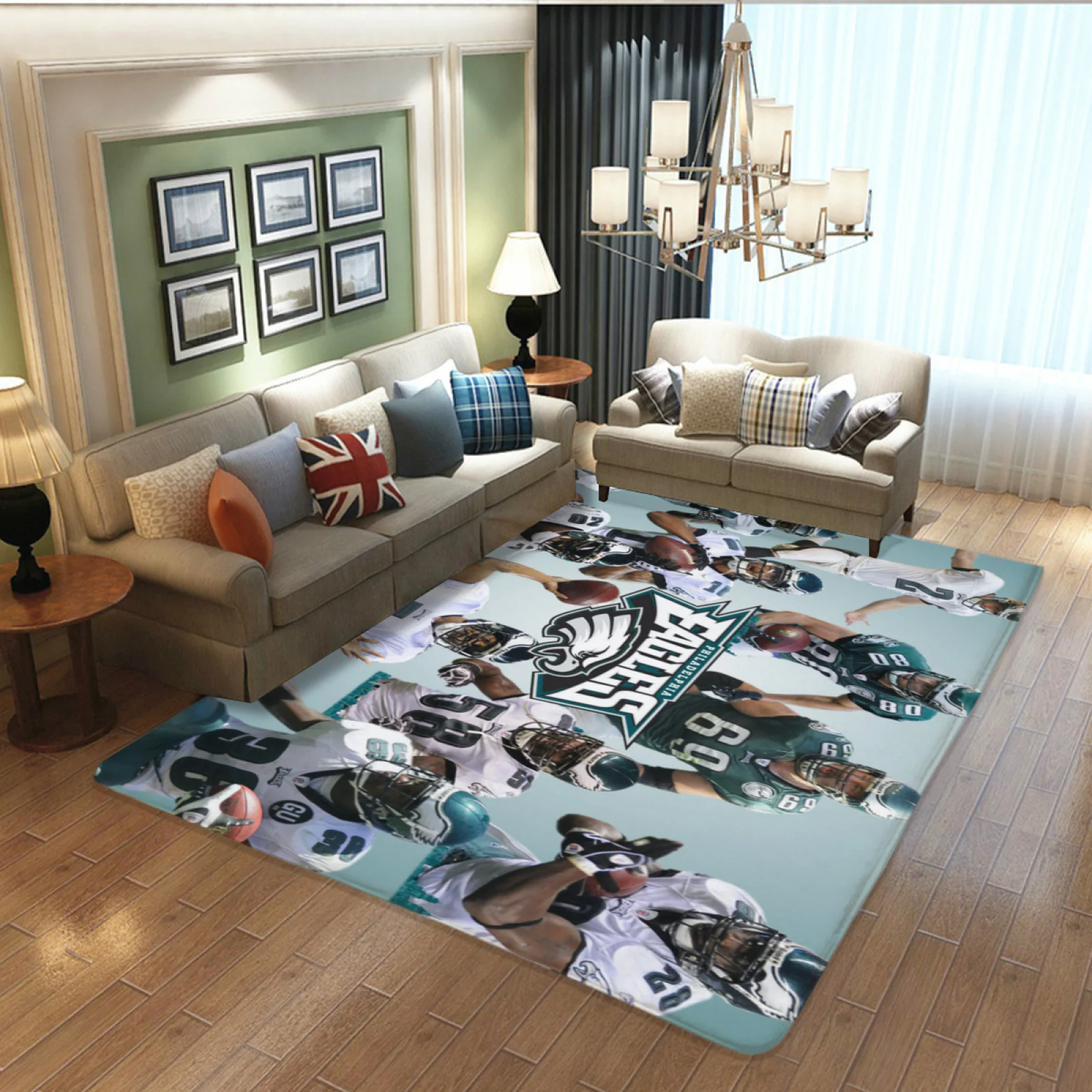 Philadelphia Eagles Football Team Carpet Living Room Bedroom Mats Kitchen Bathroom Rugs