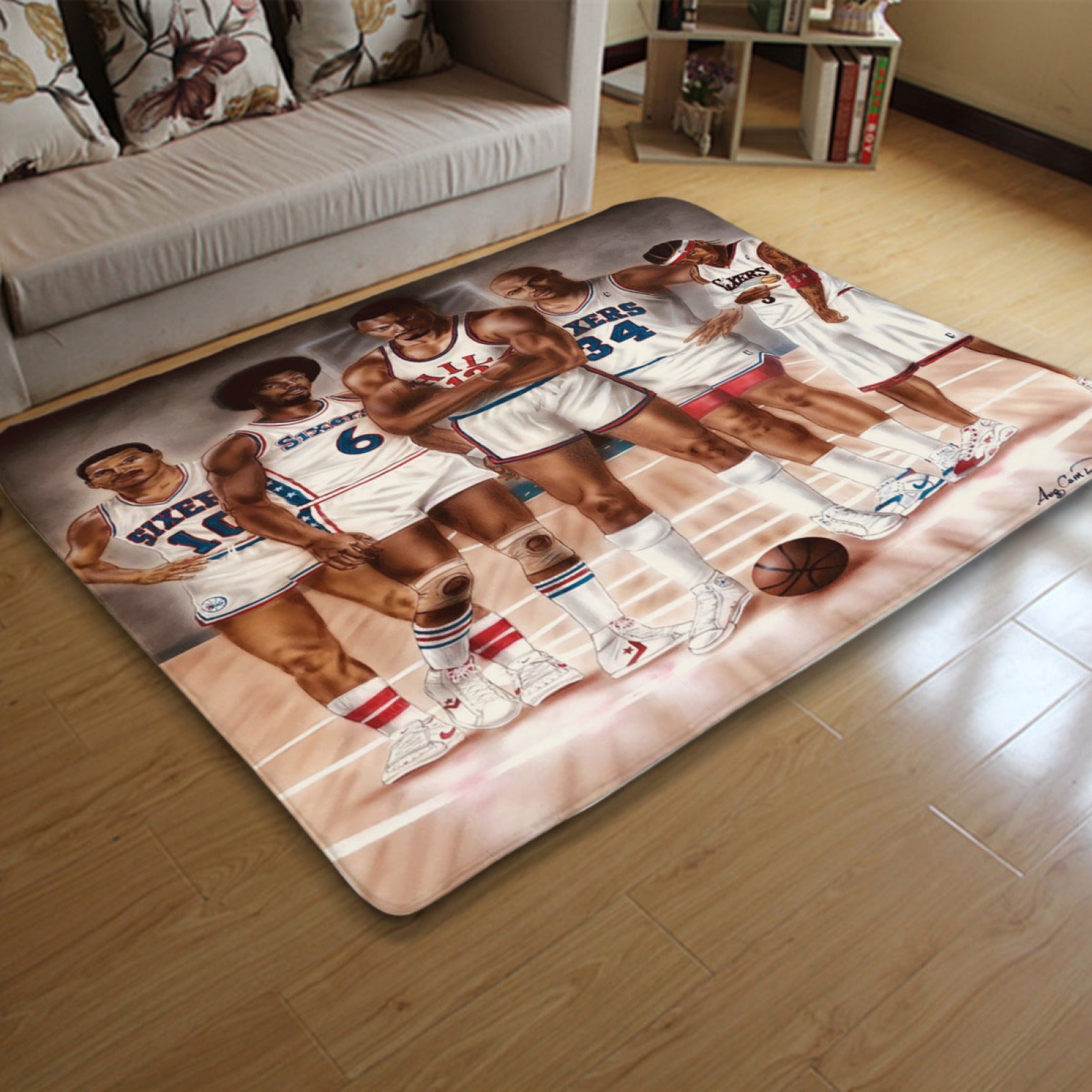 Philadelphia Basketball 76ers Carpet Living Room Bedroom Mats Kitchen Bathroom Rug
