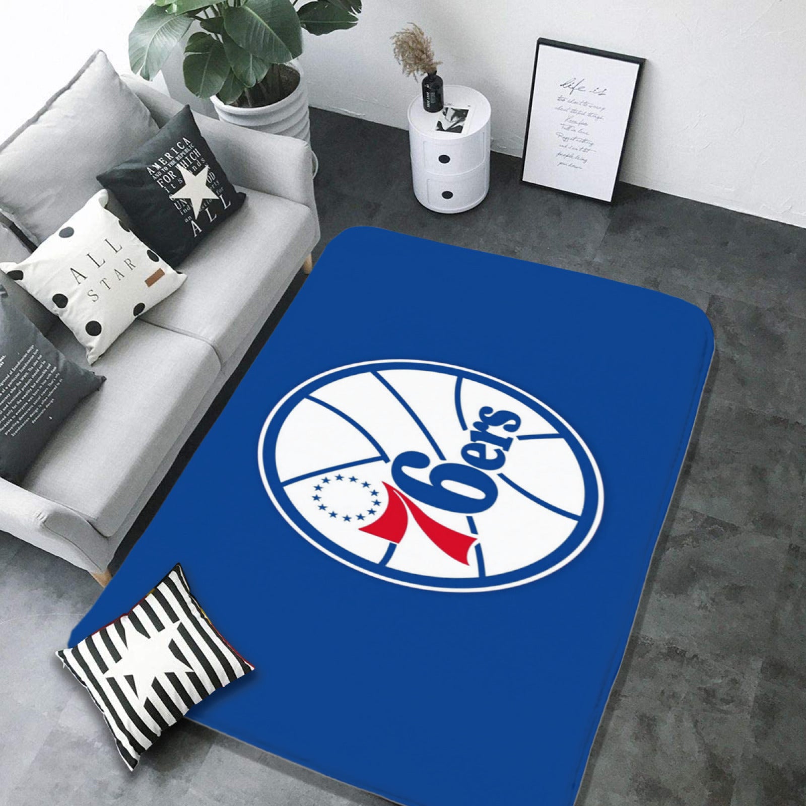Philadelphia Basketball 76ers Carpet Living Room Bedroom Mats Kitchen Bathroom Rug