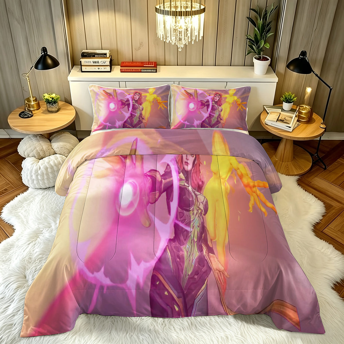 Marvel Rivals Phoenix Comforter Pillowcase Sets Blanket All Season Reversible Quilted Duvet