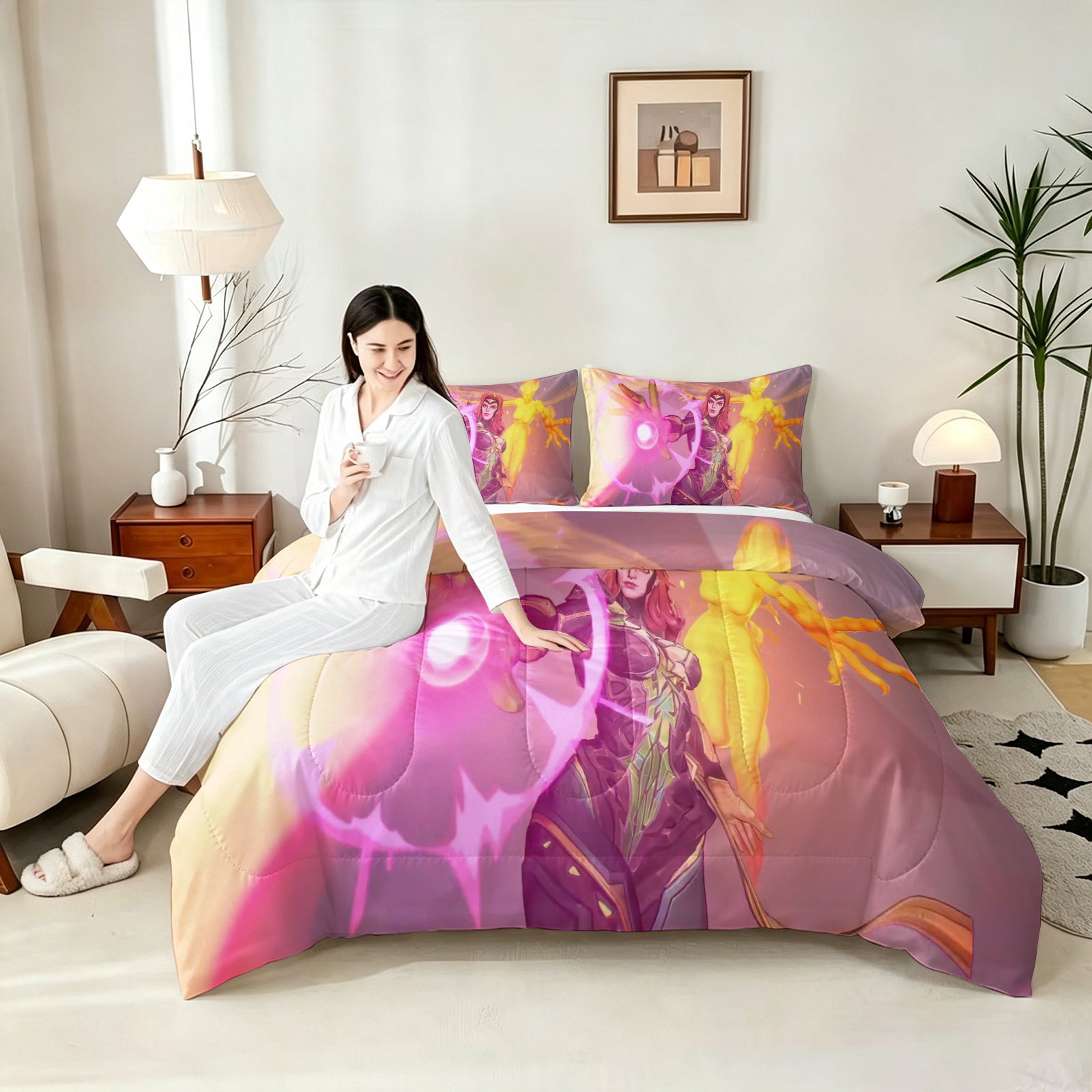 Marvel Rivals Phoenix Comforter Pillowcase Sets Blanket All Season Reversible Quilted Duvet