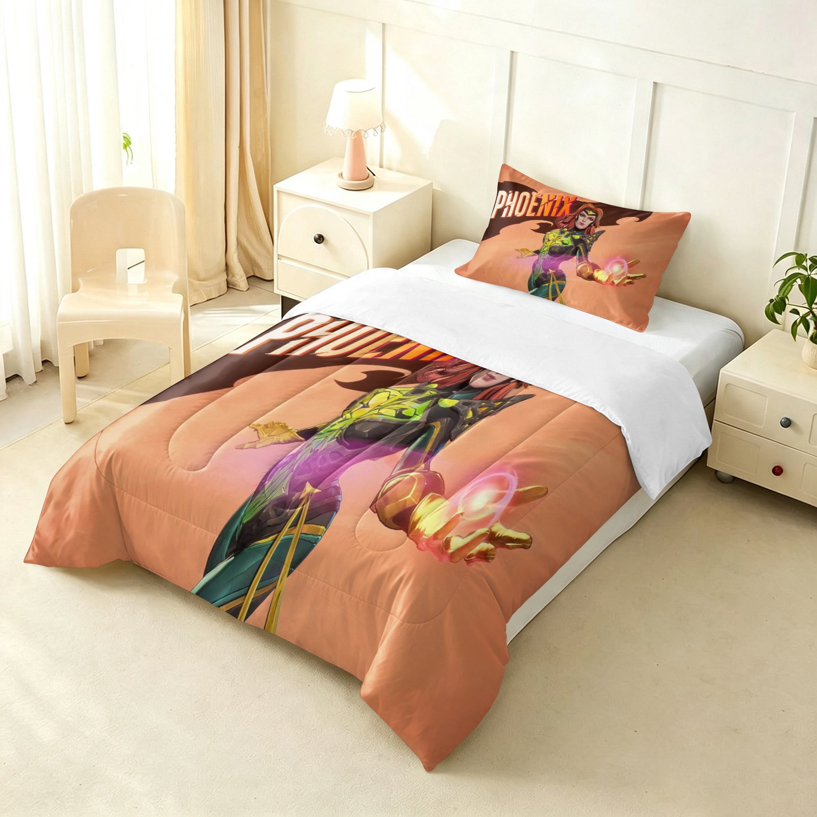 Marvel Rivals Phoenix Comforter Pillowcase Sets Blanket All Season Reversible Quilted Duvet