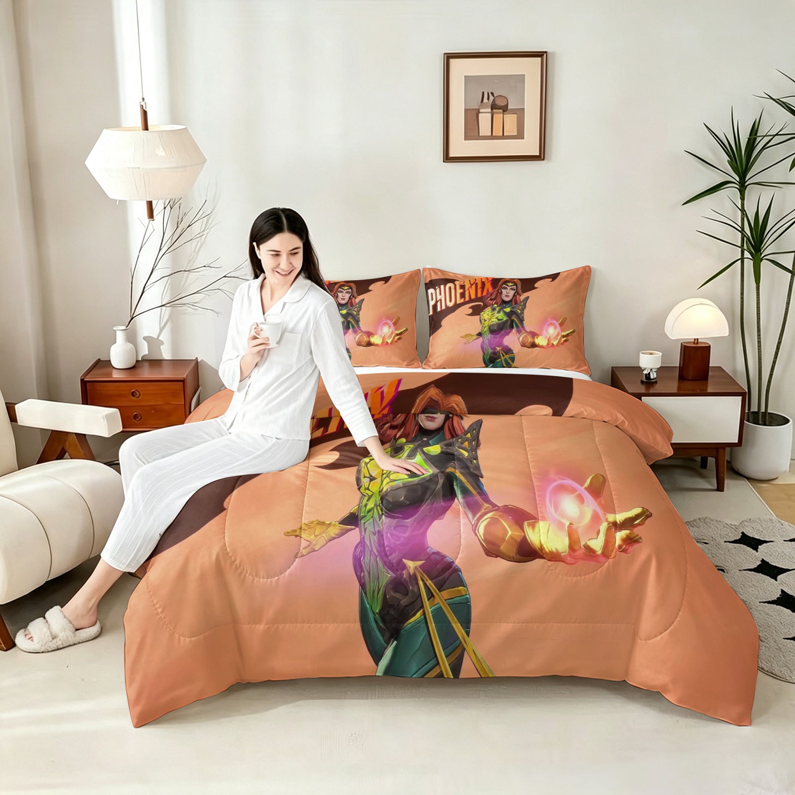 Marvel Rivals Phoenix Comforter Pillowcase Sets Blanket All Season Reversible Quilted Duvet