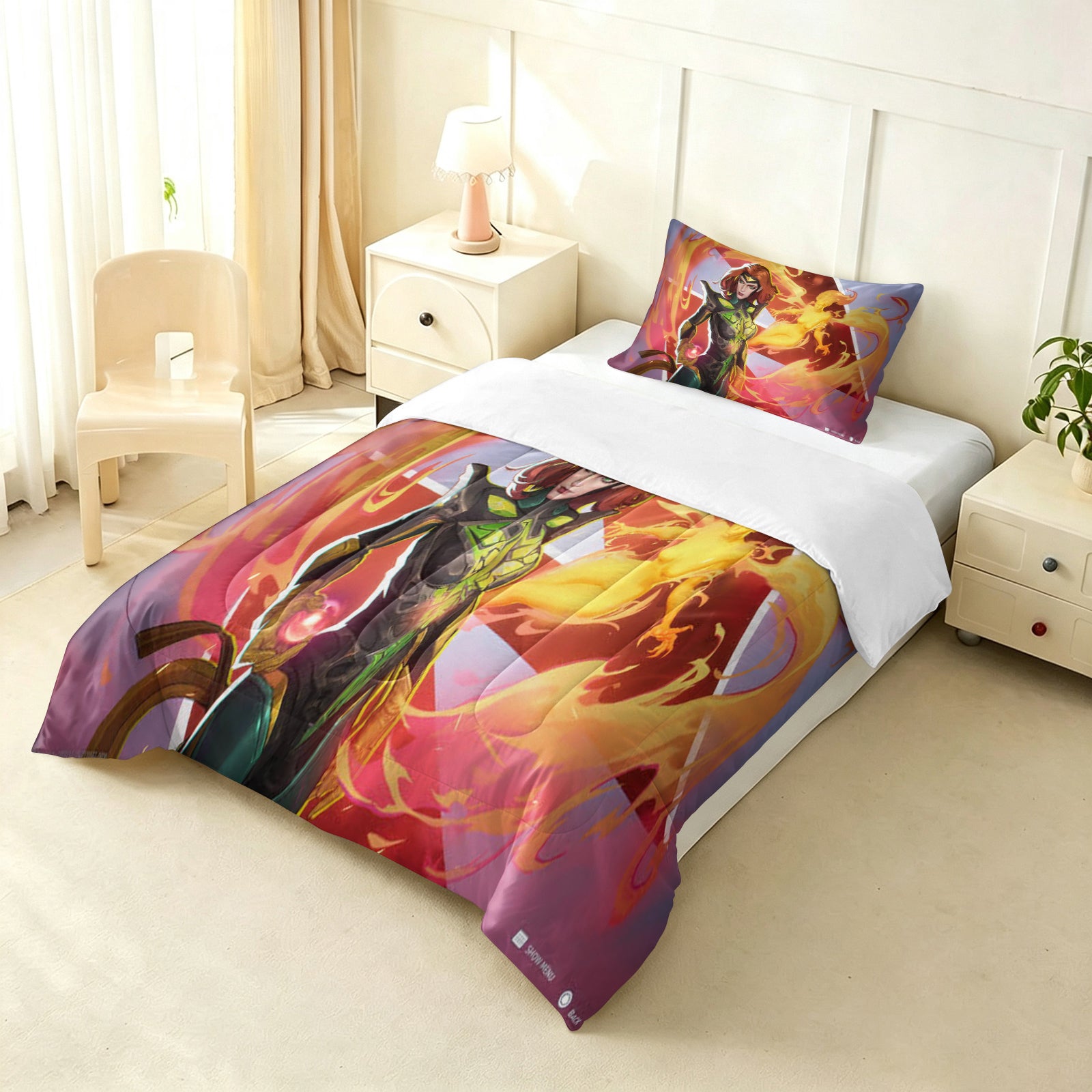 Marvel Rivals Phoenix Comforter Pillowcase Sets Blanket All Season Reversible Quilted Duvet