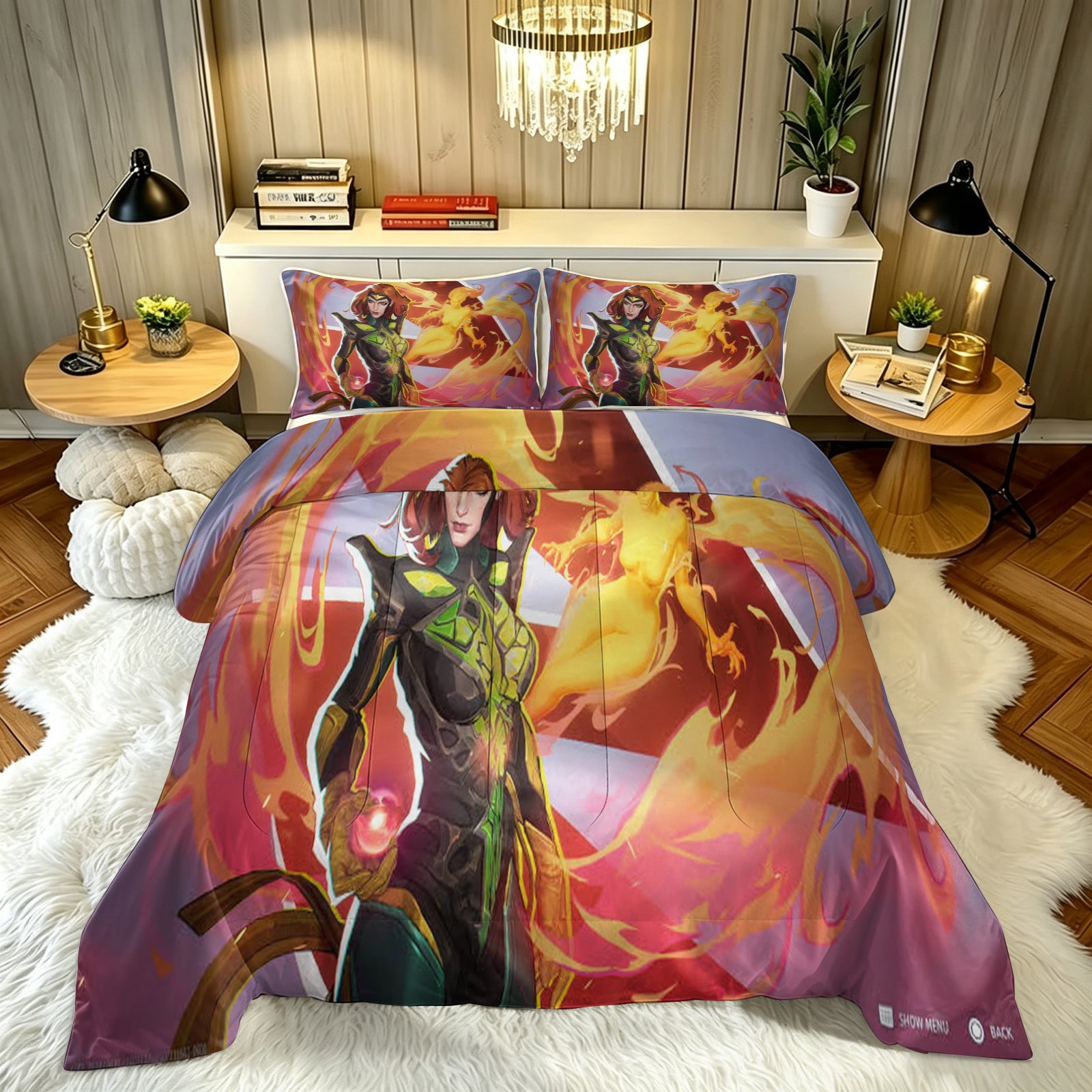 Marvel Rivals Phoenix Comforter Pillowcase Sets Blanket All Season Reversible Quilted Duvet