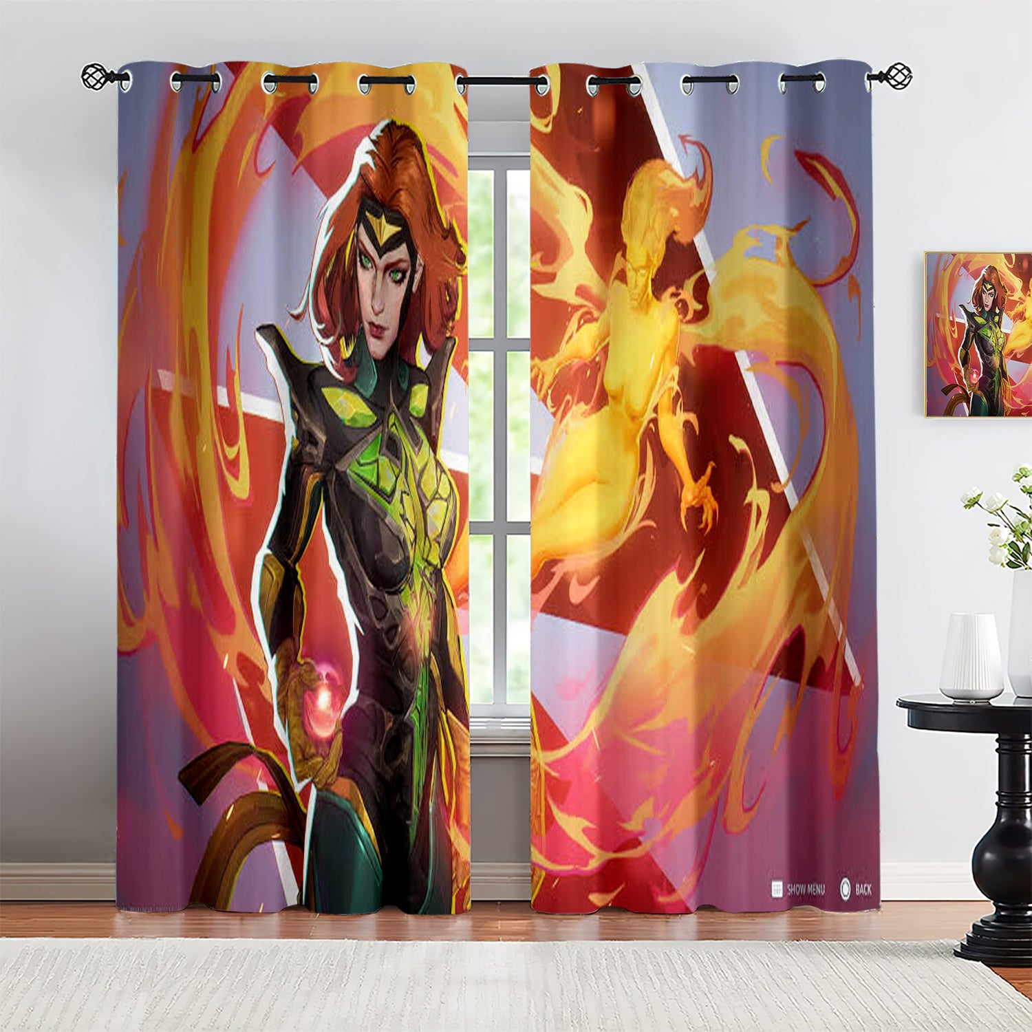 Marvel Rivals Phoenix Blackout Curtains Drapes For Window Treatment Set