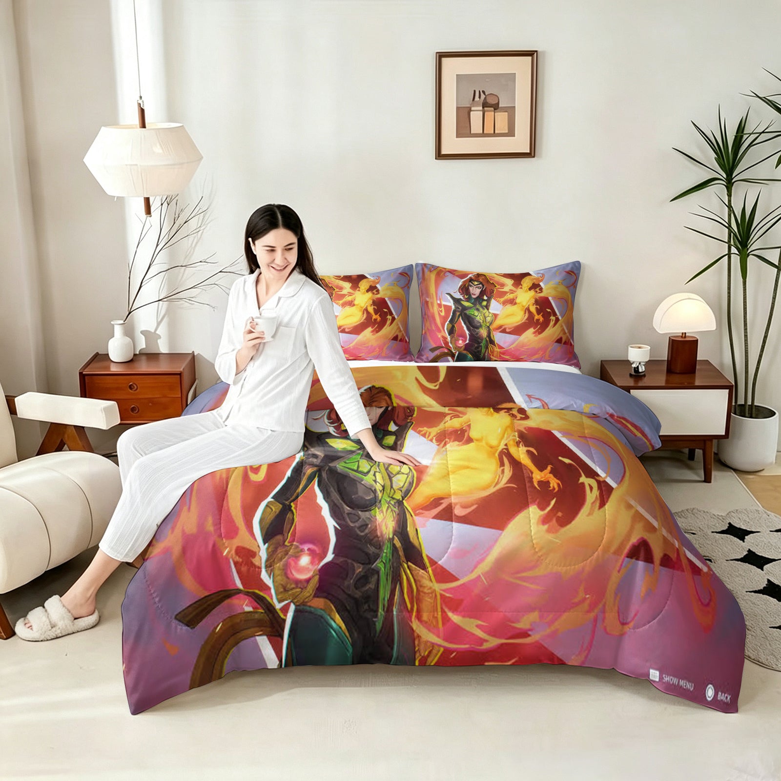 Marvel Rivals Phoenix Comforter Pillowcase Sets Blanket All Season Reversible Quilted Duvet
