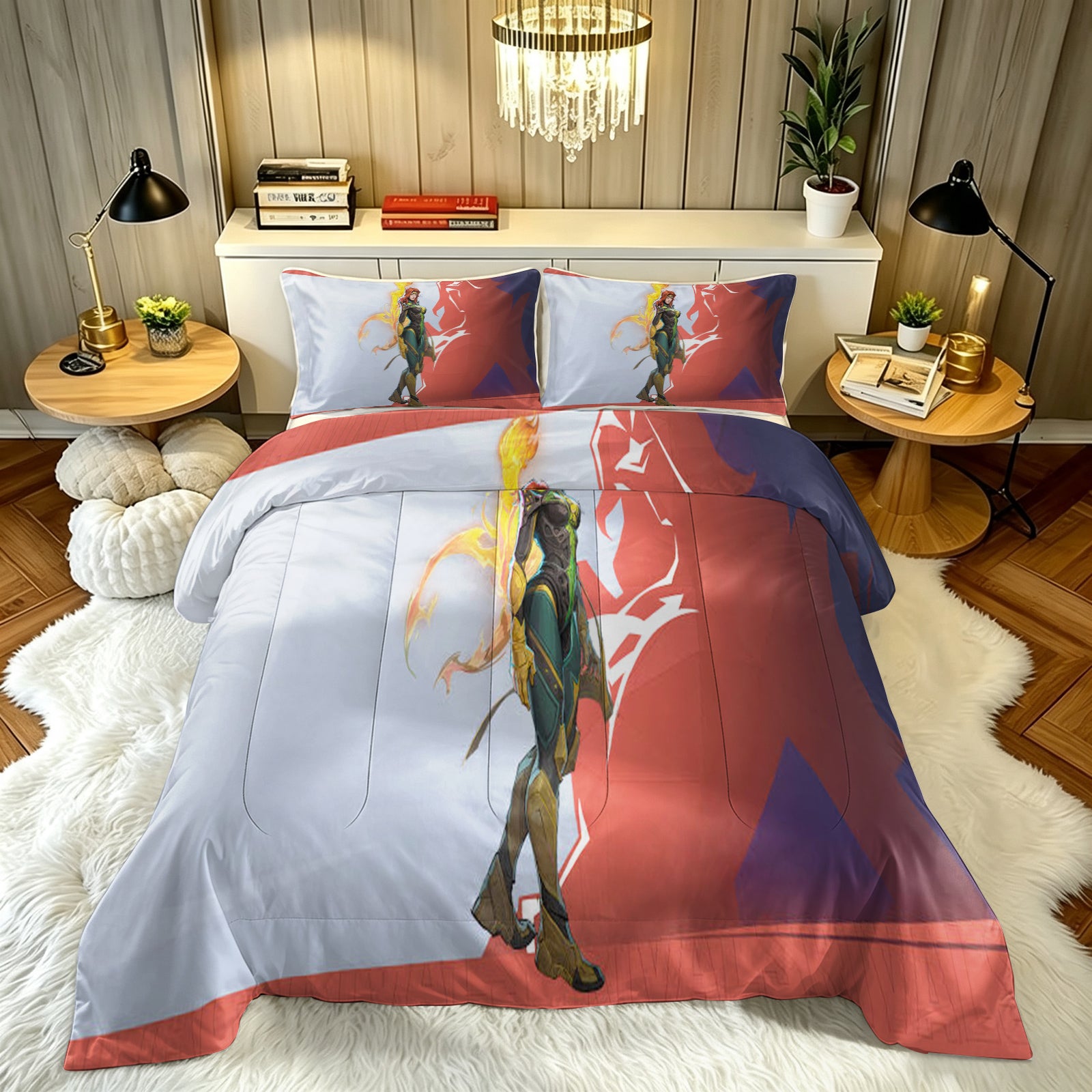 Marvel Rivals Phoenix Comforter Pillowcase Sets Blanket All Season Reversible Quilted Duvet