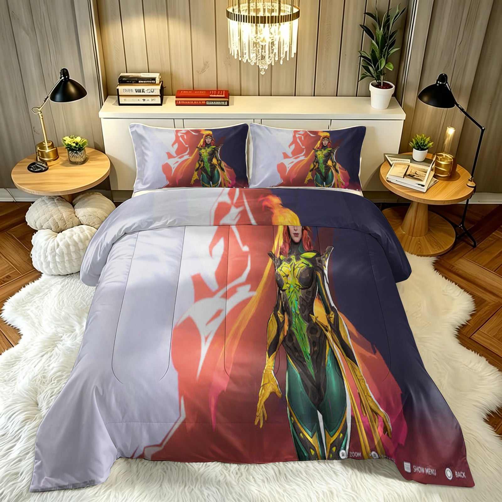 Marvel Rivals Phoenix Comforter Pillowcase Sets Blanket All Season Reversible Quilted Duvet