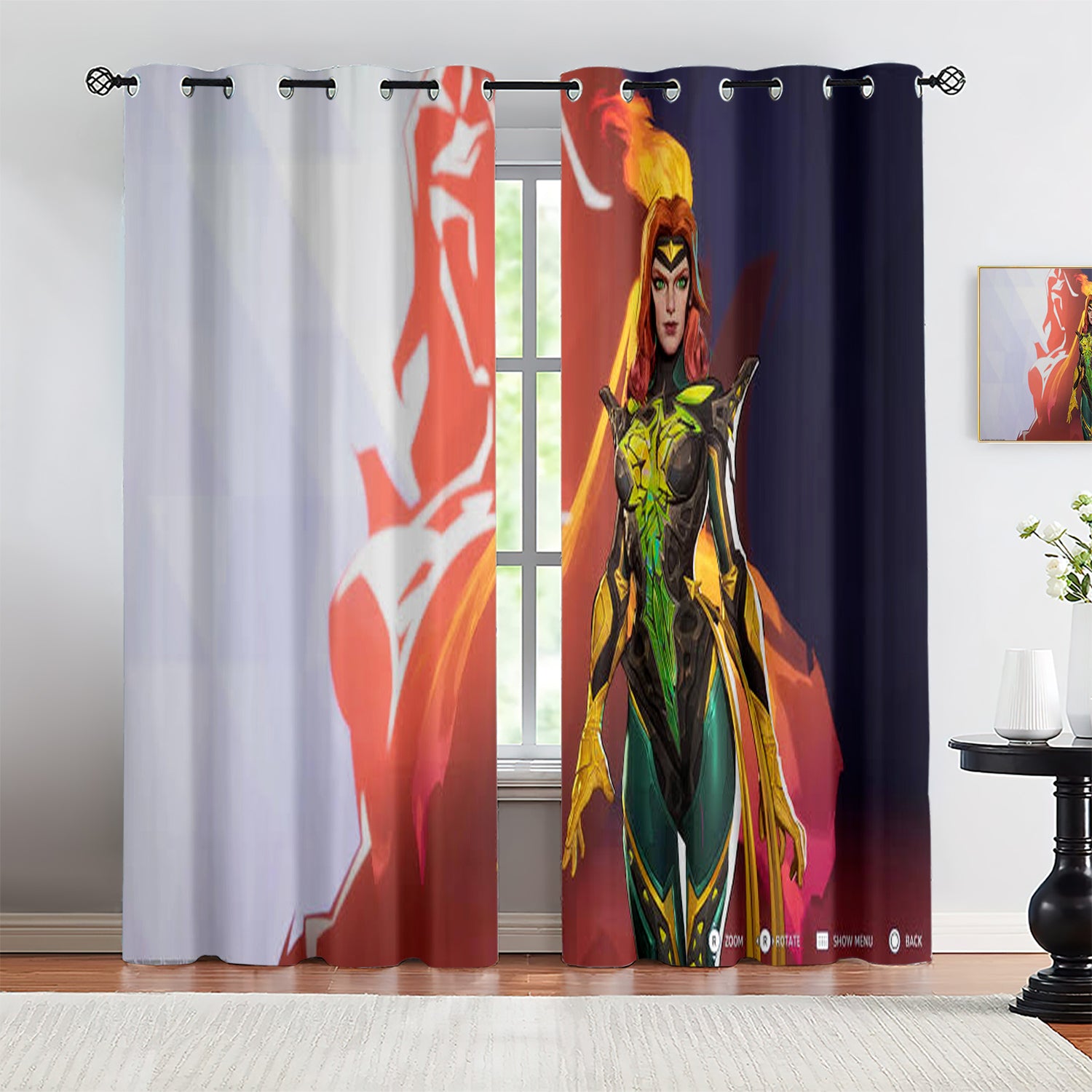 Marvel Rivals Phoenix Blackout Curtains Drapes For Window Treatment Set
