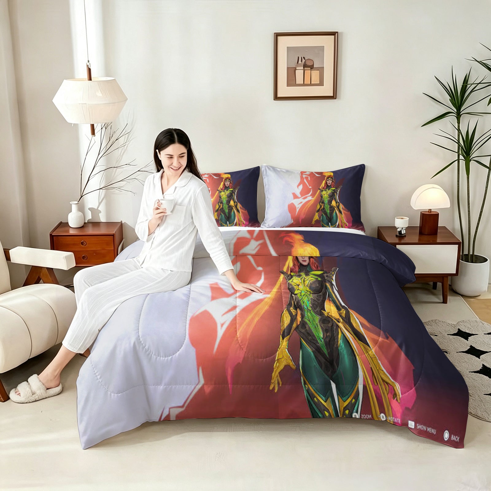 Marvel Rivals Phoenix Comforter Pillowcase Sets Blanket All Season Reversible Quilted Duvet