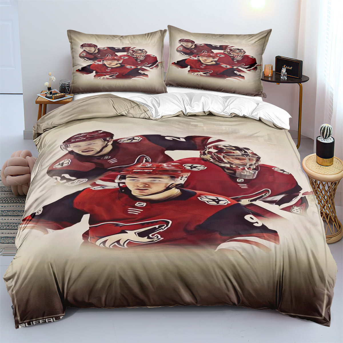 Phoenix Coyotes Hockey League Duvet Cover Quilt Case Pillowcases
