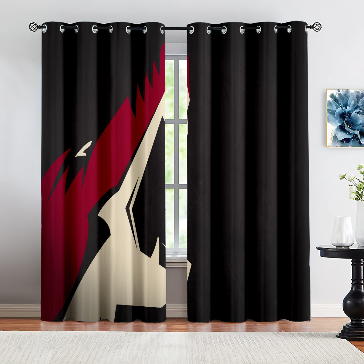 Phoenix Coyotes Hockey League Blackout Curtains Drapes For Window Treatment Set