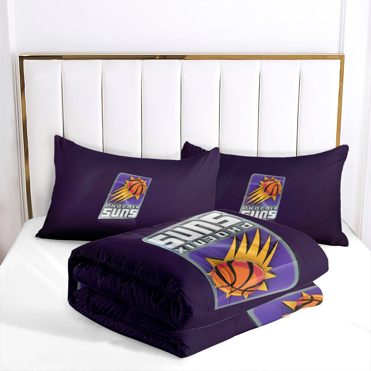 Phoenix Suns Basketball Comforter Pillowcase Sets Blanket All Season Reversible Quilted Duvet