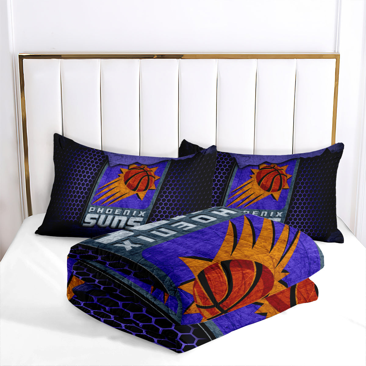 Phoenix Suns Basketball Comforter Pillowcase Sets Blanket All Season Reversible Quilted Duvet