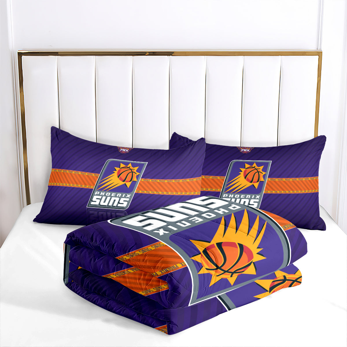 Phoenix Suns Basketball Comforter Pillowcase Sets Blanket All Season Reversible Quilted Duvet