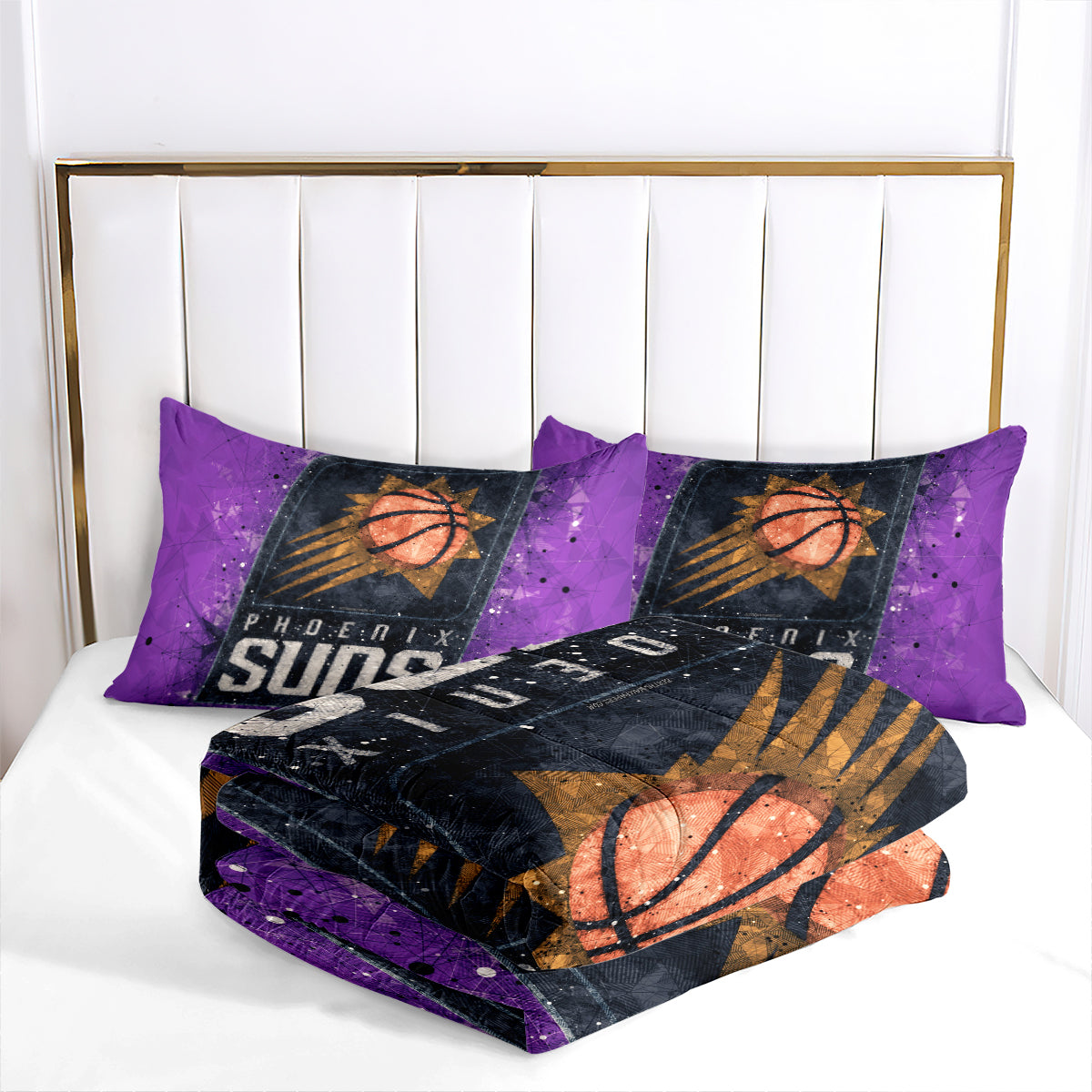 Phoenix Suns Basketball Comforter Pillowcase Sets Blanket All Season Reversible Quilted Duvet